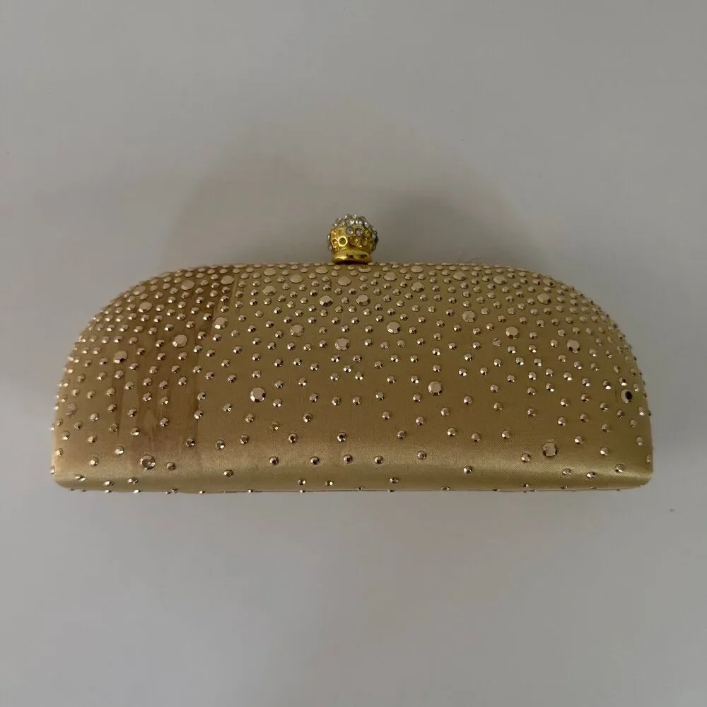 Gold Rhinestone Women Evening Clutch
